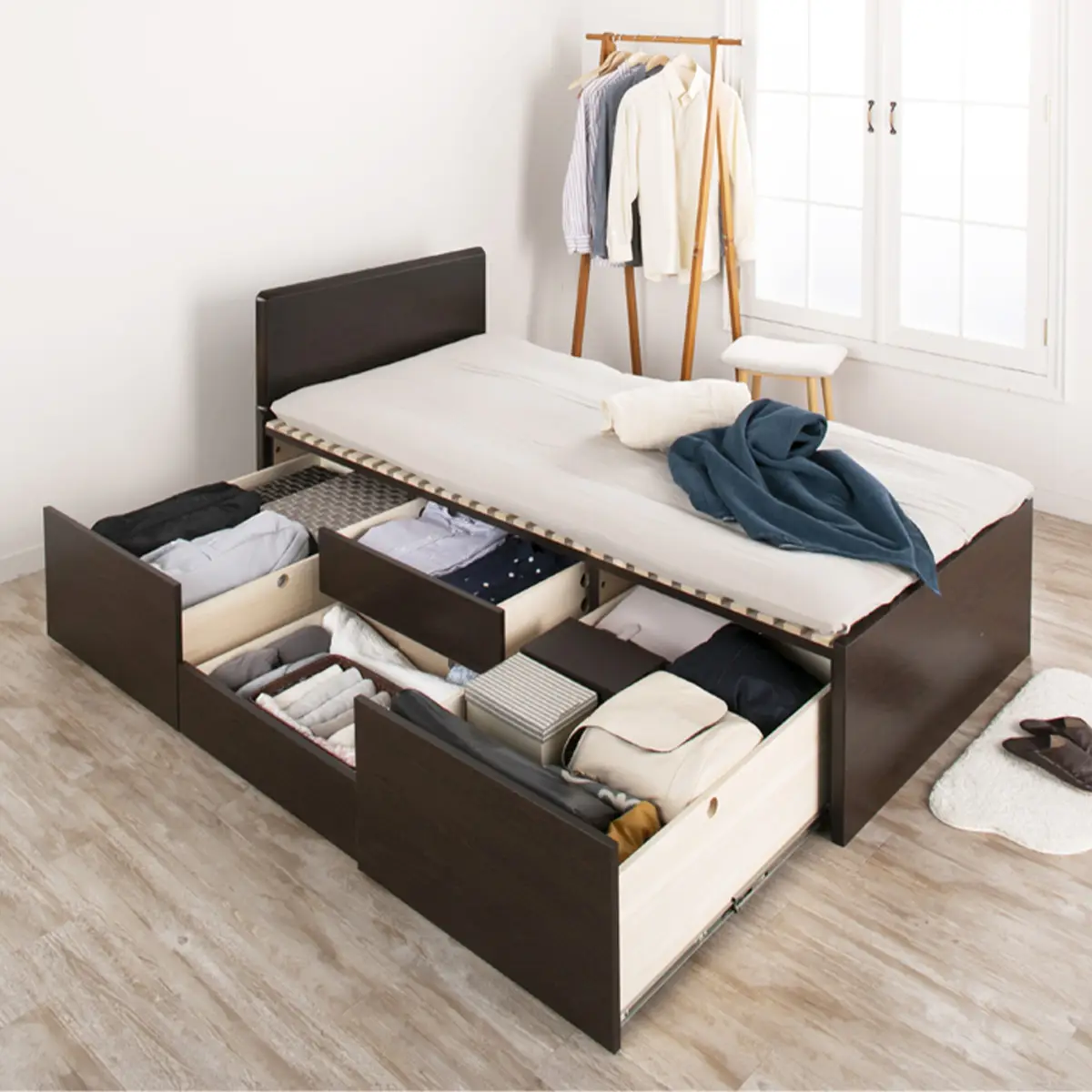 大型引き出し収納ベッド 画像2