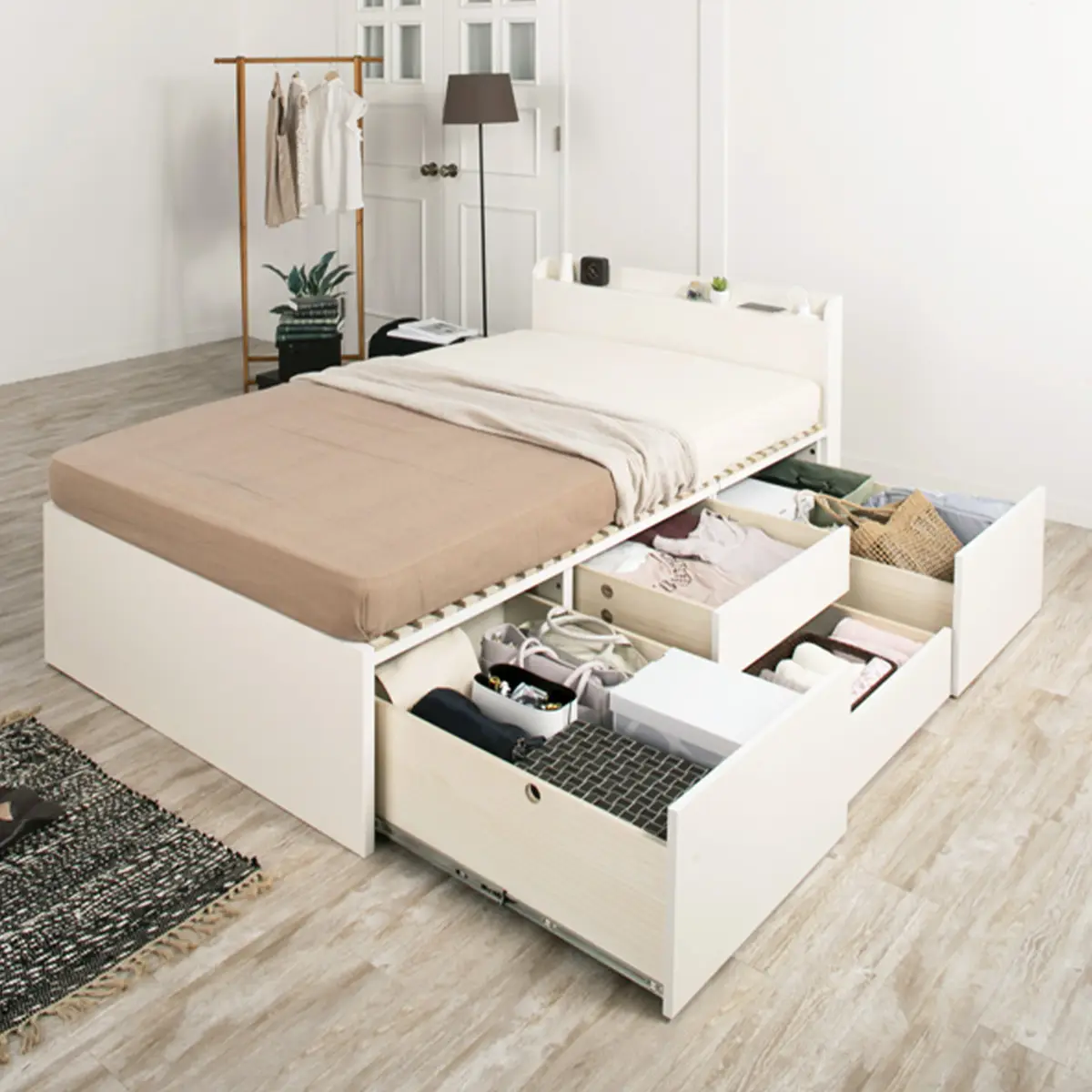 大型引き出し収納ベッド 画像3