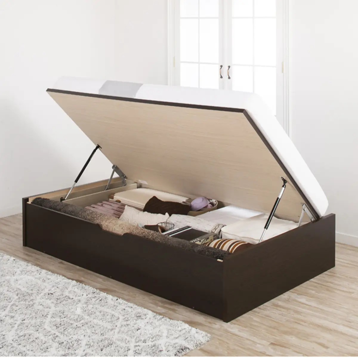 ガス圧式ベッド　横開き 画像1