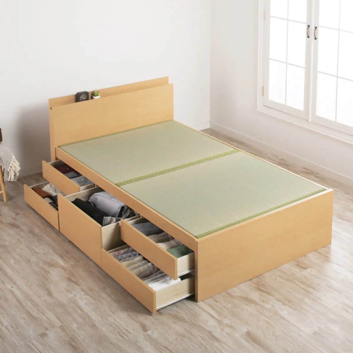 引き出し5杯付き畳ベッド 画像1