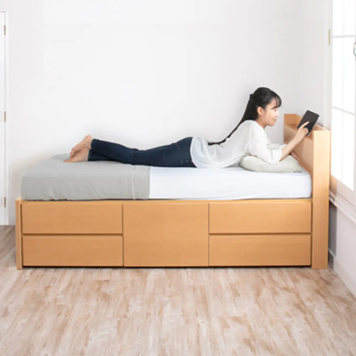引き出し付き収納ベッド 画像2